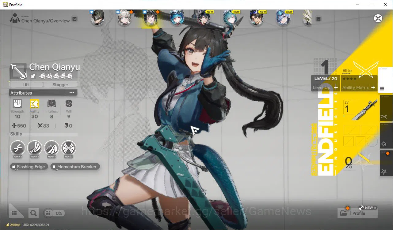 Arknights: Endfield Accounts NA/EU Lv2|Starter| Solo SSR Last Rite +6SR[Perlica image 5
