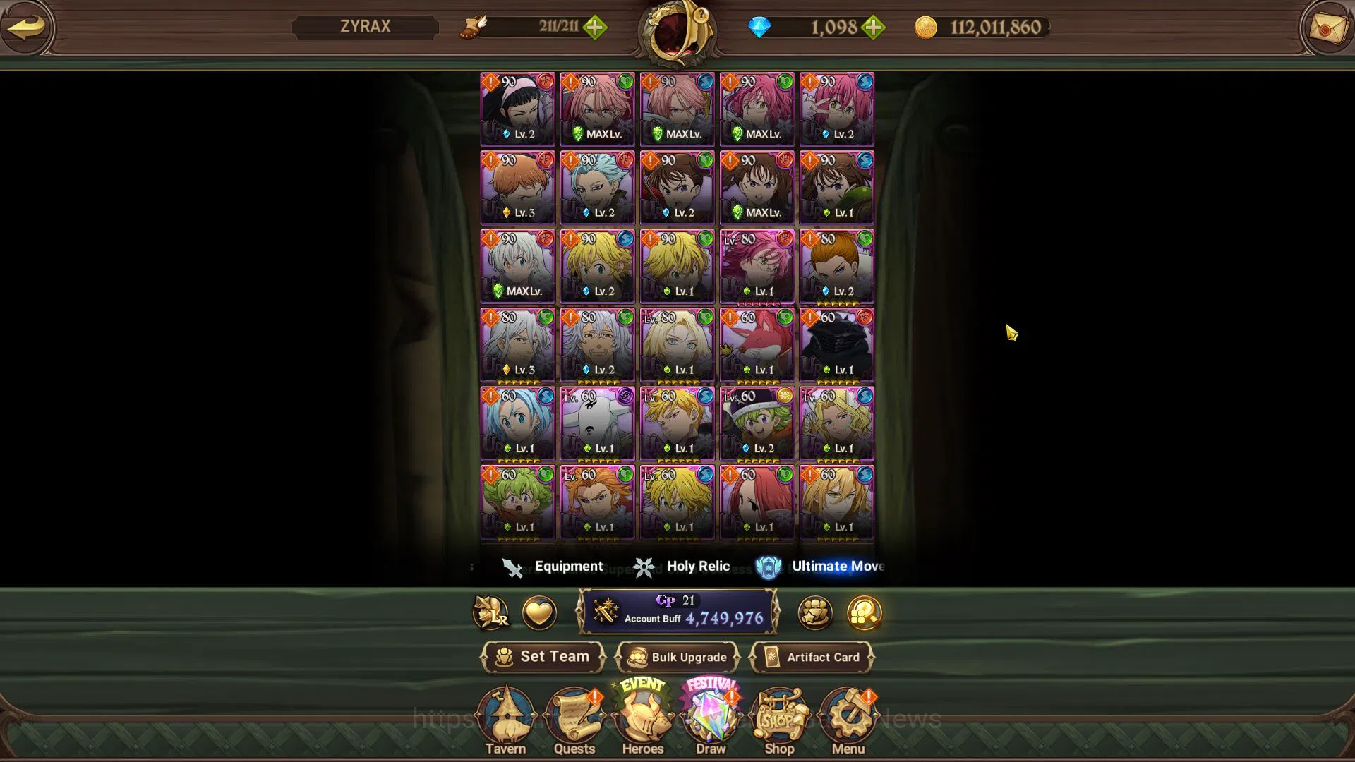 The Seven Deadly Sins: Grand Cross Accounts Asia|4,7M CC|30 LS+1k DM|1 LR+12 UR+Full Colab FF| image 11