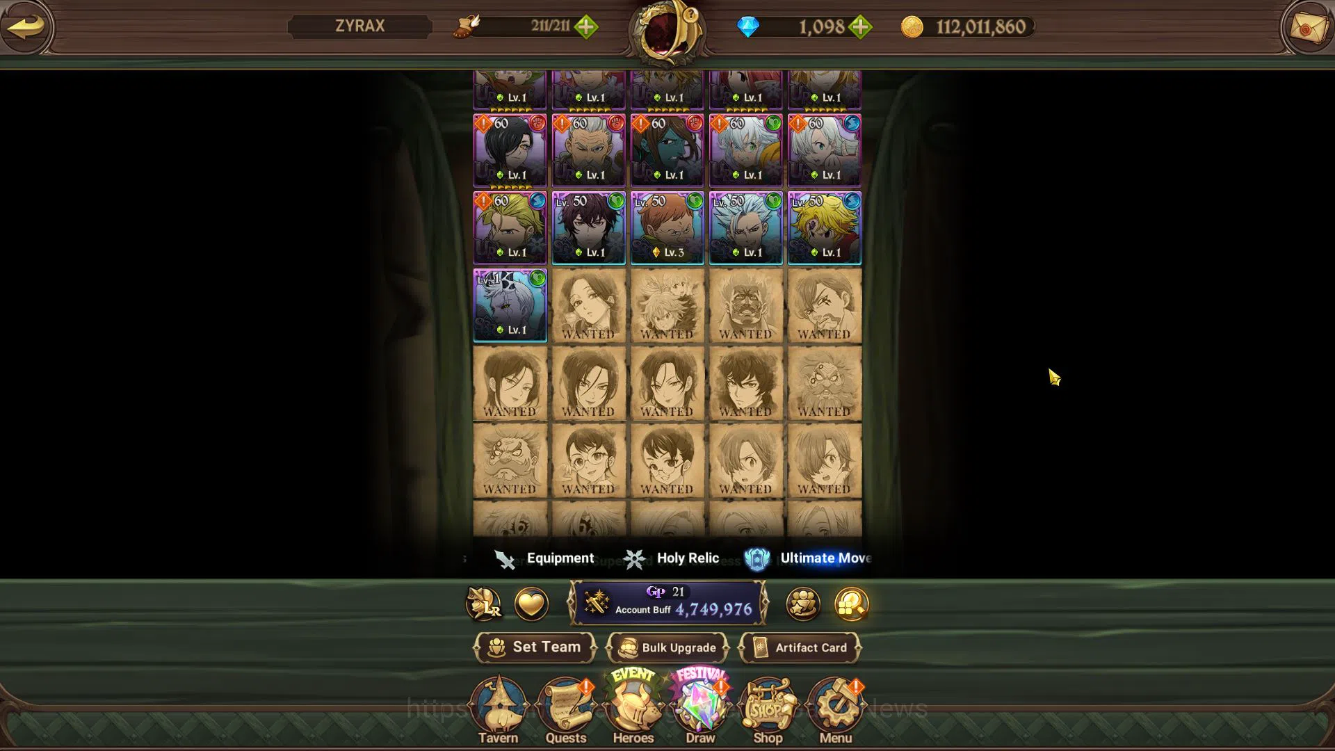 The Seven Deadly Sins: Grand Cross Accounts Asia|4,7M CC|30 LS+1k DM|1 LR+12 UR+Full Colab FF| image 12