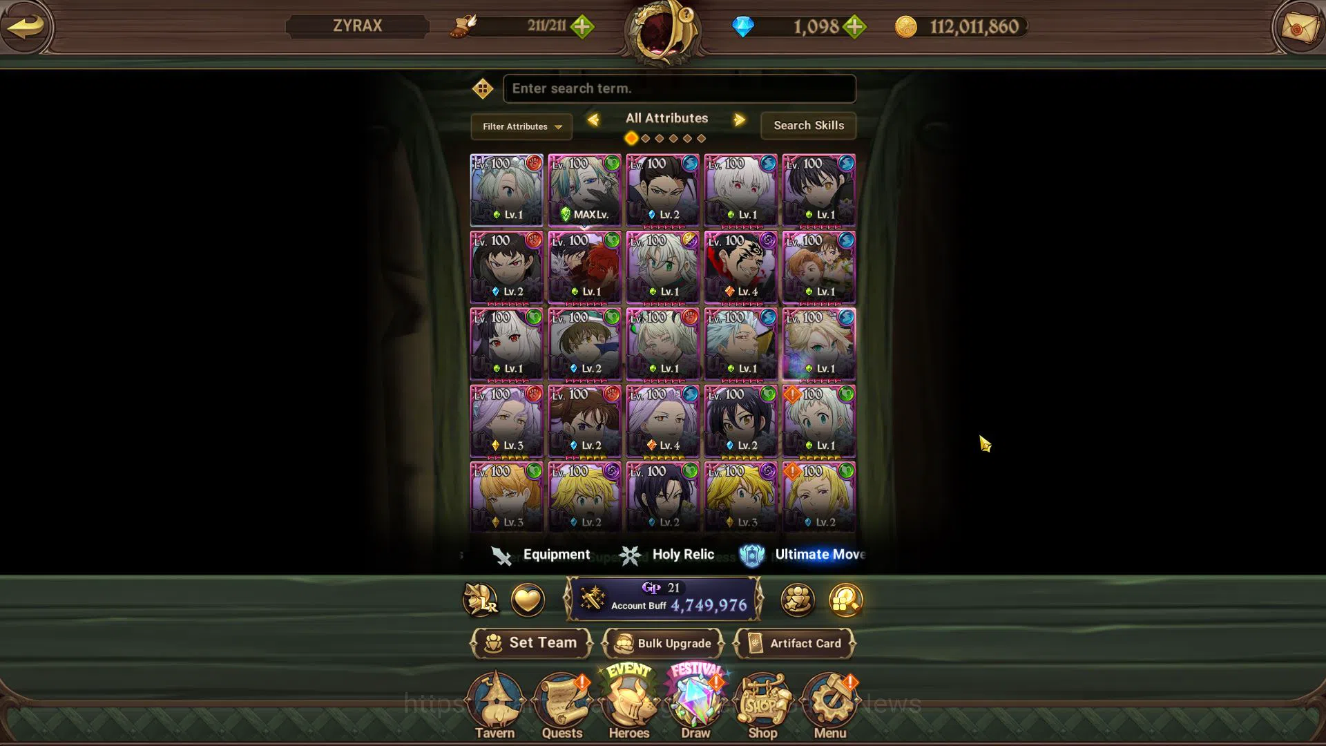 The Seven Deadly Sins: Grand Cross Accounts Asia|4,7M CC|30 LS+1k DM|1 LR+12 UR+Full Colab FF| image 6