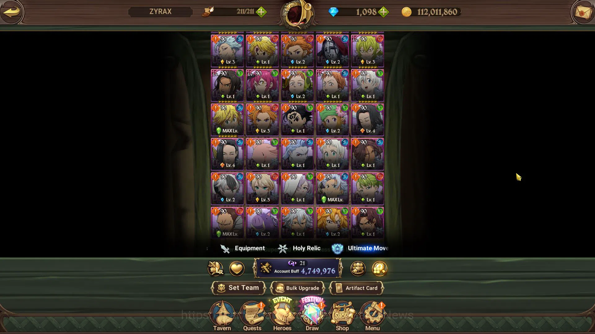 The Seven Deadly Sins: Grand Cross Accounts Asia|4,7M CC|30 LS+1k DM|1 LR+12 UR+Full Colab FF| image 8
