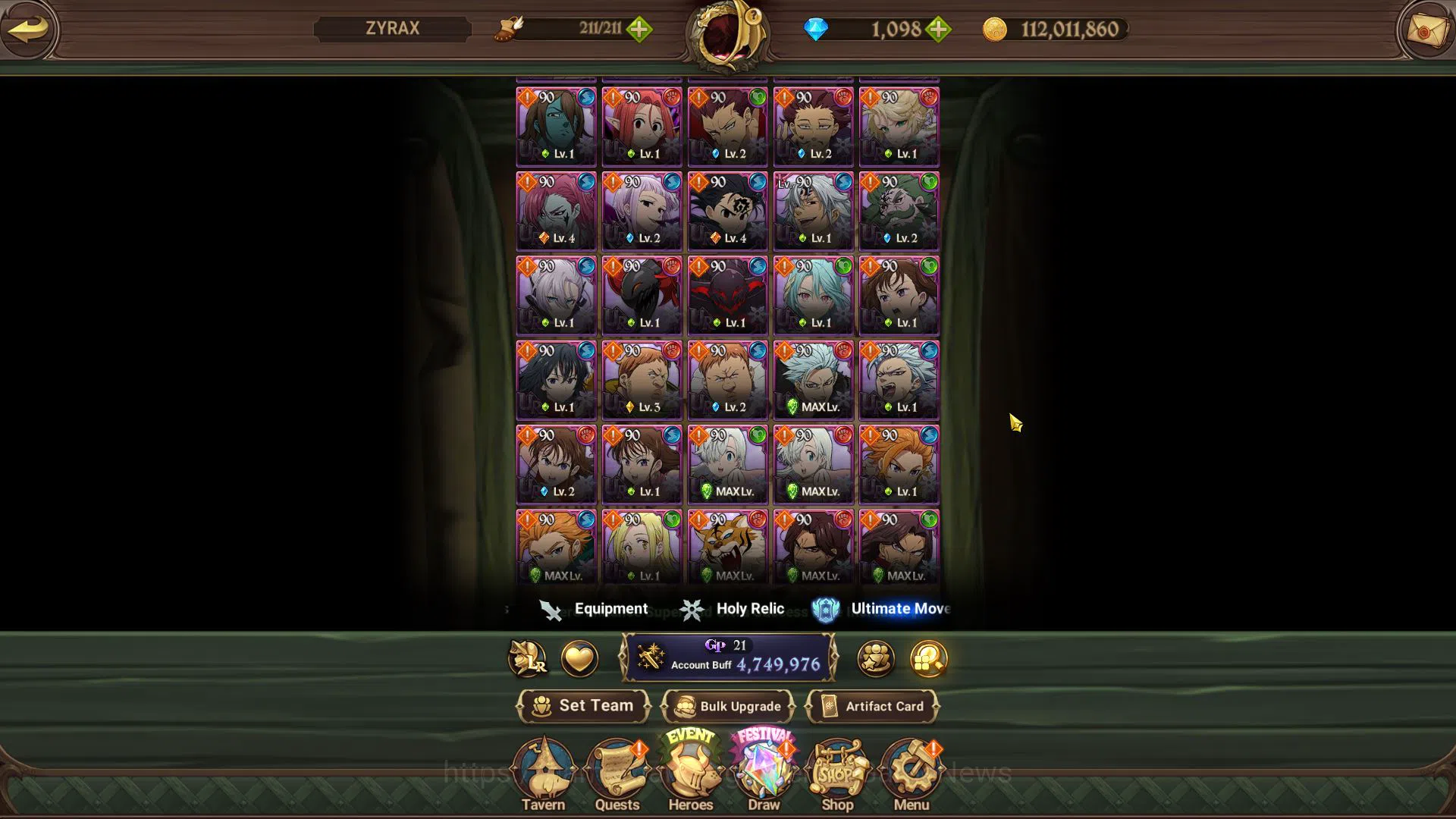 The Seven Deadly Sins: Grand Cross Accounts Asia|4,7M CC|30 LS+1k DM|1 LR+12 UR+Full Colab FF| image 9