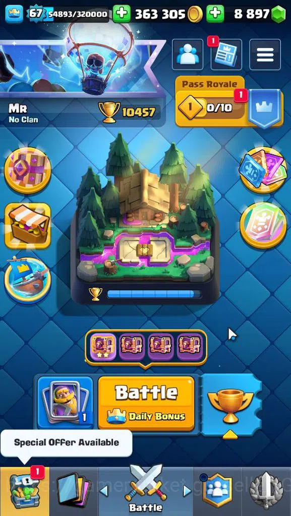 Clash Royale Accounts Lv 67|Trophy 10457|KTL 15|Total Card 121|3 Hero 29 image 1