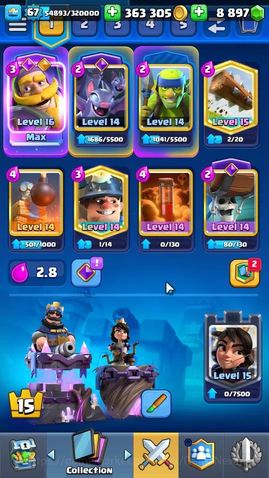Clash Royale Accounts Lv 67|Trophy 10457|KTL 15|Total Card 121|3 Hero 29 image 11