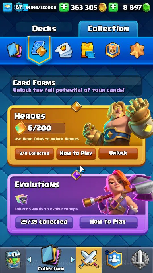 Clash Royale Accounts Lv 67|Trophy 10457|KTL 15|Total Card 121|3 Hero 29 image 7