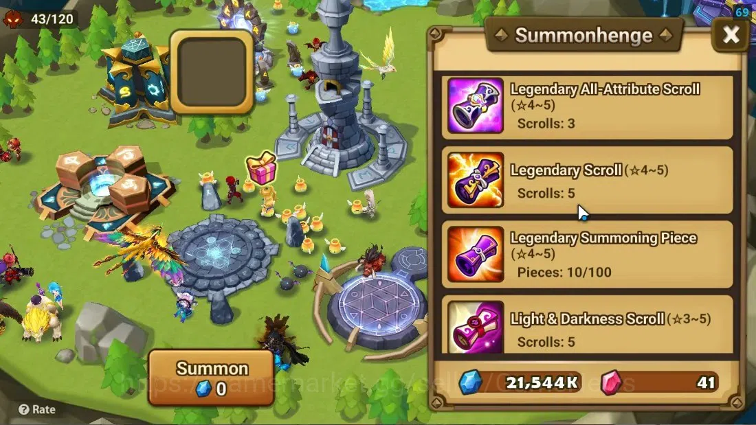 Summoners War: Sky Arena Accounts Starter ASIA|Lv 26|Ready Gacha|93 12 YSC + 160 11 YSC + 3 LAAS + 5 LS + 5 LDS + 121 MS |1 10