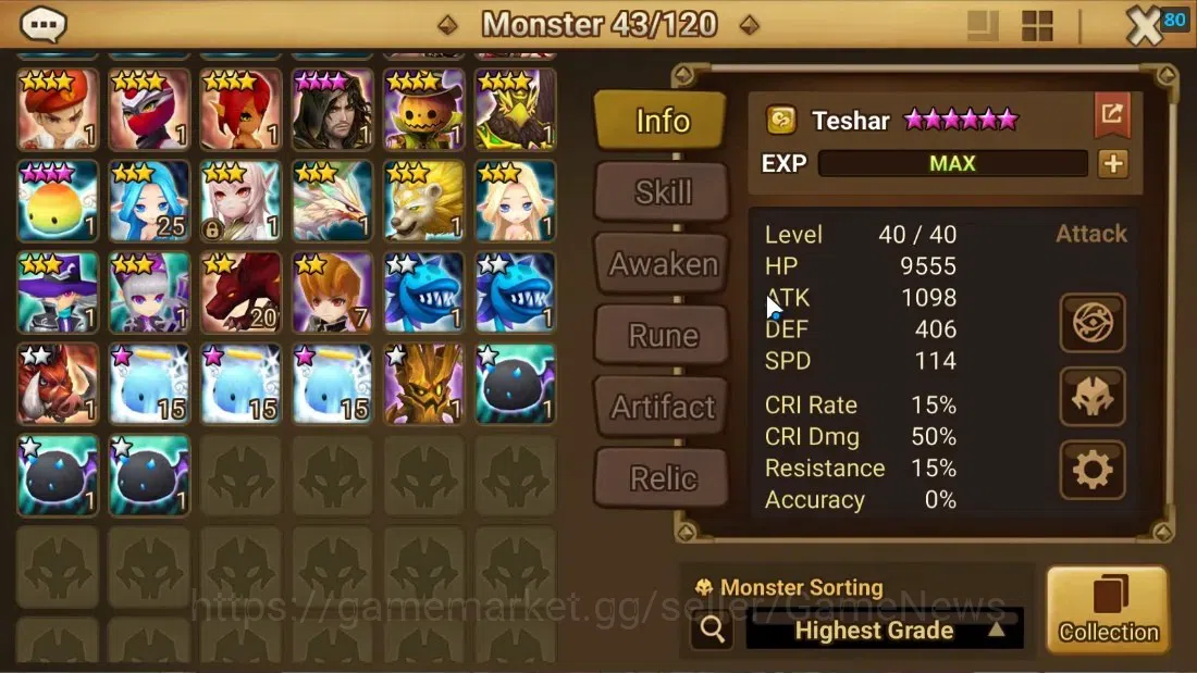 Summoners War: Sky Arena Accounts Starter ASIA|Lv 26|Ready Gacha|93 12 YSC + 160 11 YSC + 3 LAAS + 5 LS + 5 LDS + 121 MS |1 8