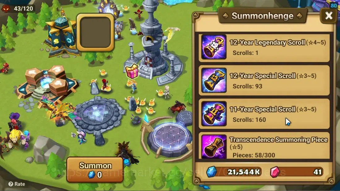 Summoners War: Sky Arena Accounts Starter ASIA|Lv 26|Ready Gacha|93 12 YSC + 160 11 YSC + 3 LAAS + 5 LS + 5 LDS + 121 MS |1 9