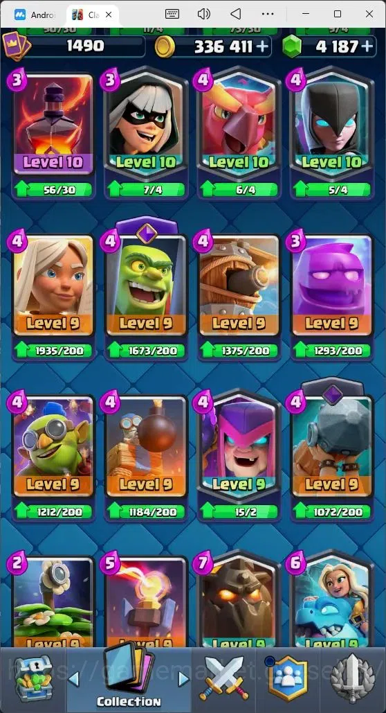 Clash Royale Accounts Mobile |Trophy 10962|8Max Hero Cards|14 EVO Cards| image 10