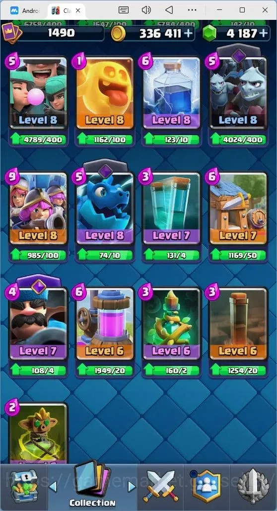 Clash Royale Accounts Mobile |Trophy 10962|8Max Hero Cards|14 EVO Cards| image 12