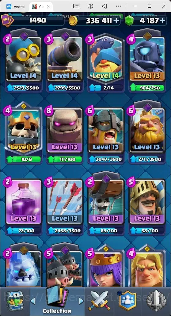 Clash Royale Accounts Mobile |Trophy 10962|8Max Hero Cards|14 EVO Cards| image 5