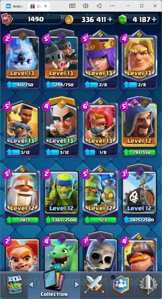 Clash Royale Accounts Mobile |Trophy 10962|8Max Hero Cards|14 EVO Cards| image 6