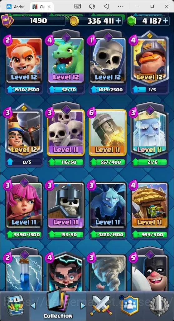 Clash Royale Accounts Mobile |Trophy 10962|8Max Hero Cards|14 EVO Cards| image 7