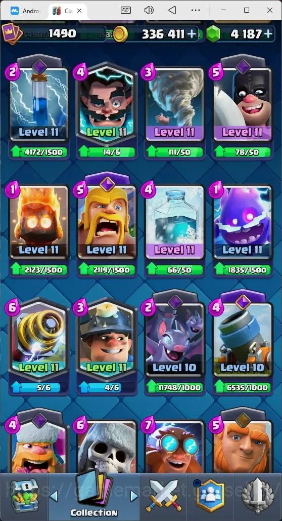Clash Royale Accounts Mobile |Trophy 10962|8Max Hero Cards|14 EVO Cards| image 8