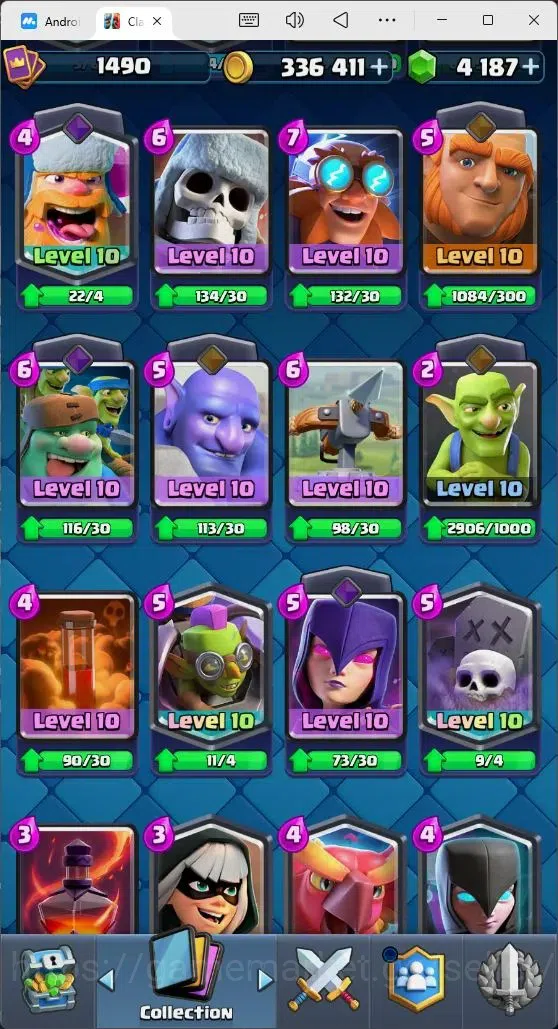 Clash Royale Accounts Mobile |Trophy 10962|8Max Hero Cards|14 EVO Cards| image 9
