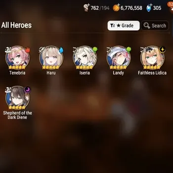 Epic Seven Accounts Starter Global Unverif|Starter|2 ML(SD.Diene,F.Licica)|1 Collab CZN|PoH+Bless ON|Check SS|Stove(ES1551Z)