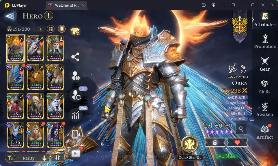 Watcher of Realms Accounts End-Game Global 60xx|Power 1.3M|4 Lord:Oren,Morrigan,Rivenhald,KingHarz|18 Legend|Dracula:DR.Van 1