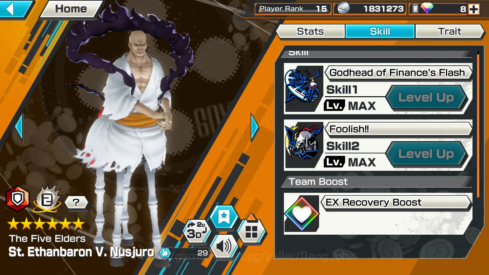 One Piece Bounty Rush Accounts Global | 3EX | 5elders Nusjuro,DP Shank,FR Shanks  image 5
