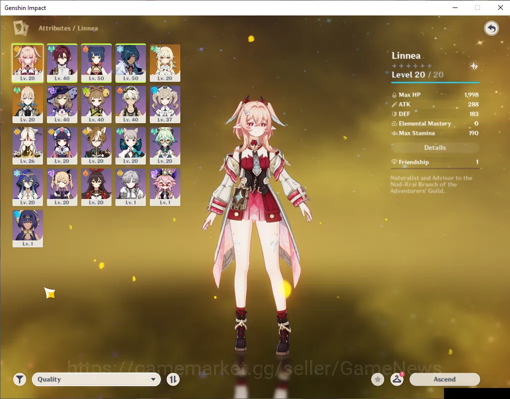 Genshin Impact Accounts ASIA|Starter|AR 33|1 Limited+18(*4Character)|Linne image 12