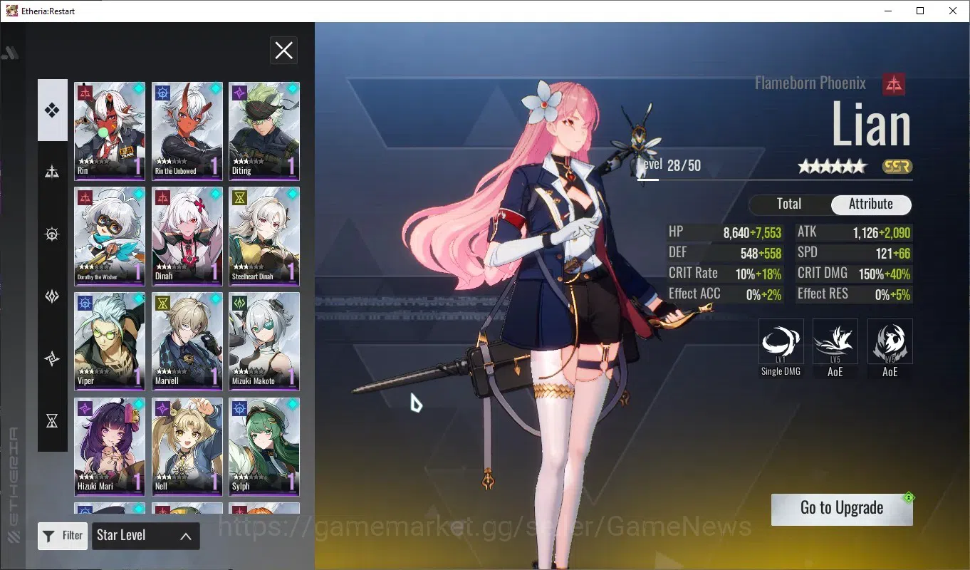 Etheria: Restart Accounts Global-S25|Lv24|16 SSR[Lian,Massiah,Plume,Bornova, image 5