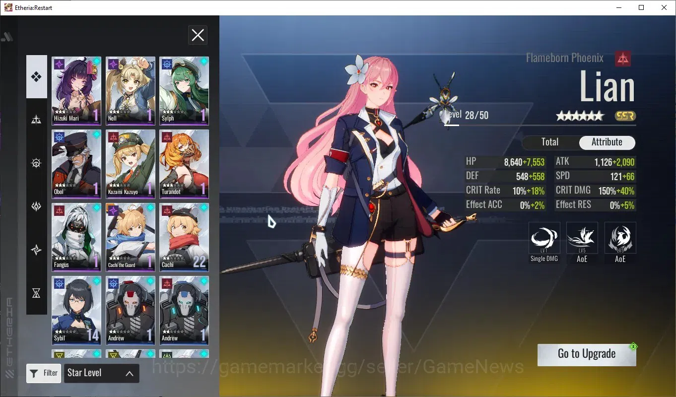 Etheria: Restart Accounts Global-S25|Lv24|16 SSR[Lian,Massiah,Plume,Bornova, image 6