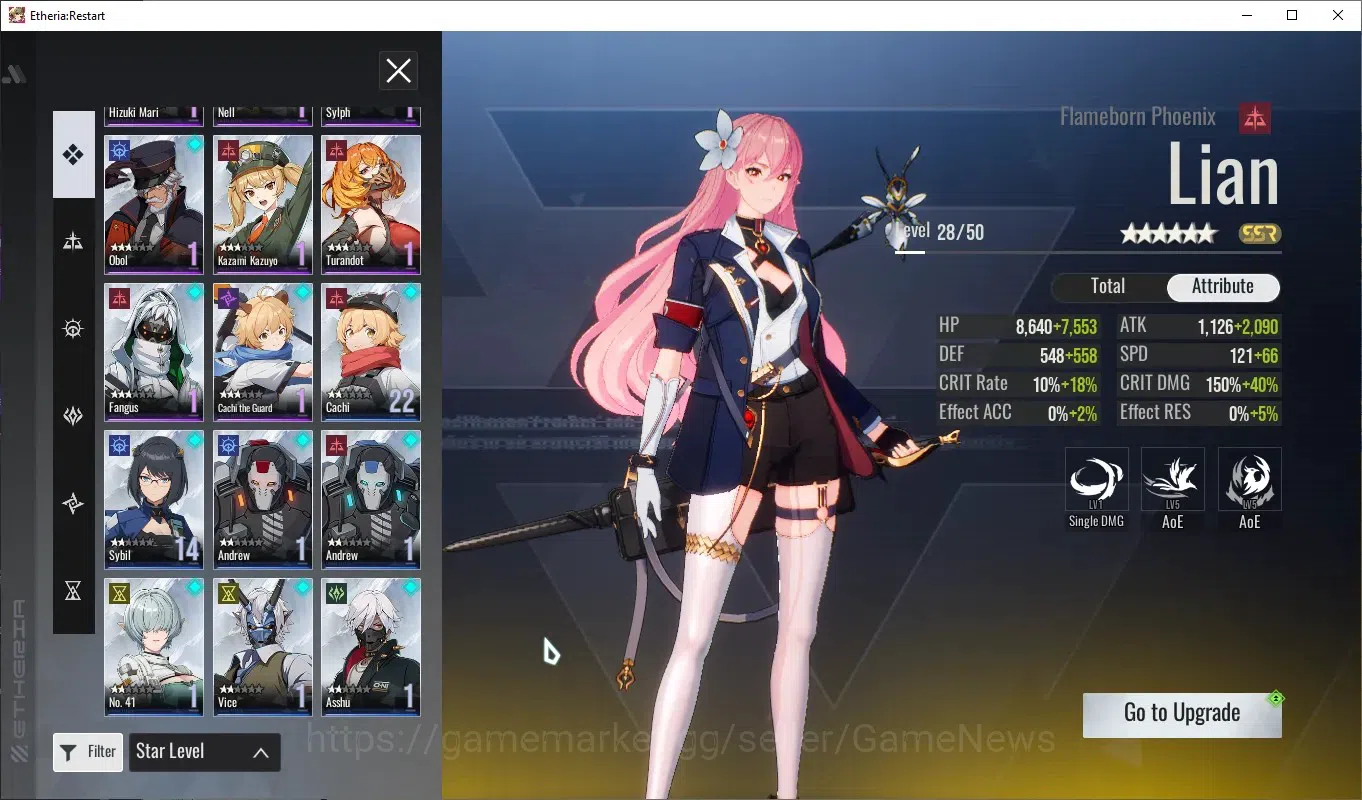 Etheria: Restart Accounts Global-S25|Lv24|16 SSR[Lian,Massiah,Plume,Bornova, image 7