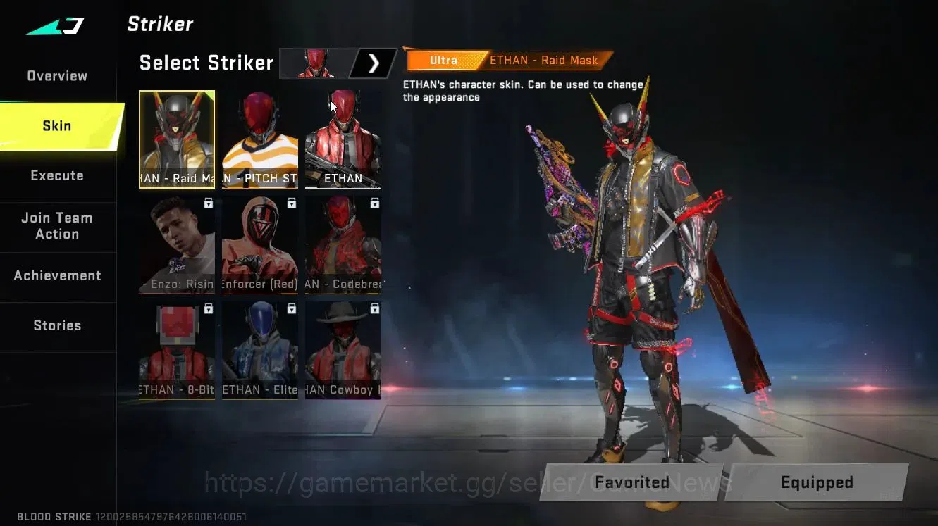 Blood Strike Accounts ASIA|ULTRA ETHAN(RaidMask+Pitch Strike)|Collab TOK image 3