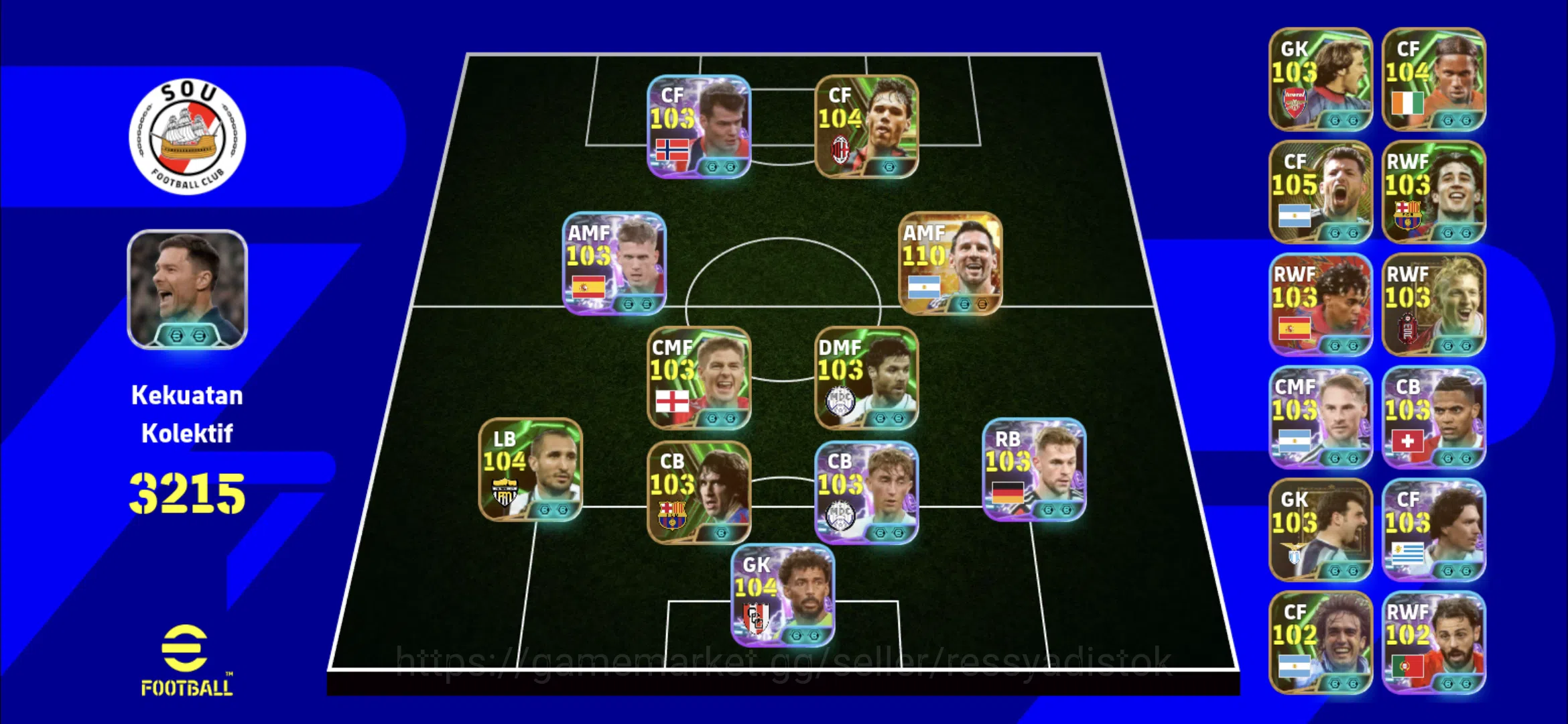 eFootball Accounts Legends & Iconic Players EFOOTBALL GOOD ACCOUNT | BIGTIME MESSI NEW, VAN BASTEN,ST SORLOTH,C PUYOL,XABI 1