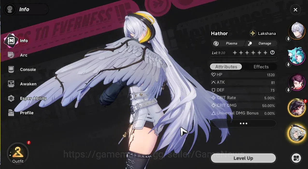 Neverness to Everness Accounts Global NA |HL 3| 2 SSR [Hotori,Hathor] +1S-Class C image 2