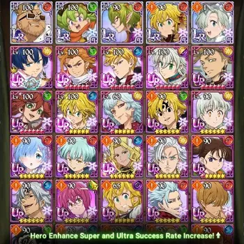 The Seven Deadly Sins: Grand Cross Accounts Others Global|3.66M CC | 5LR+7UR (Gawain,Lancelot,Tristan,Chaos Arthur)|| Full