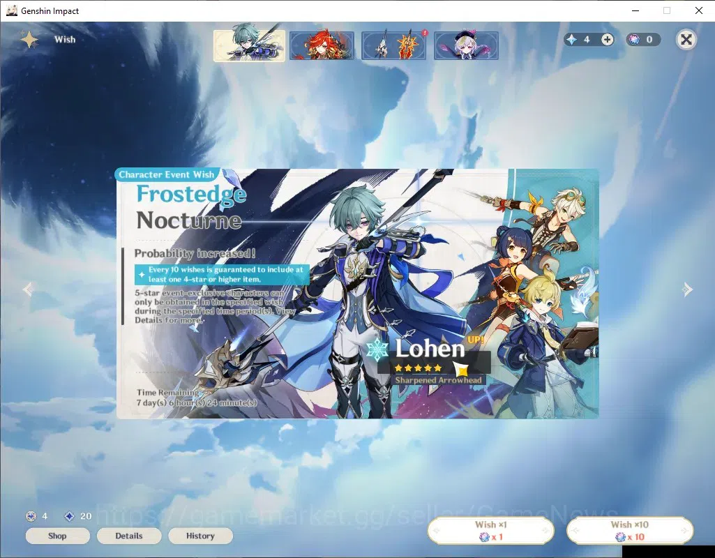 Genshin Impact Accounts ASIA|AR 55|Rate ON|3 Limited + 1 (*5Weapon)|Skirk, image 10