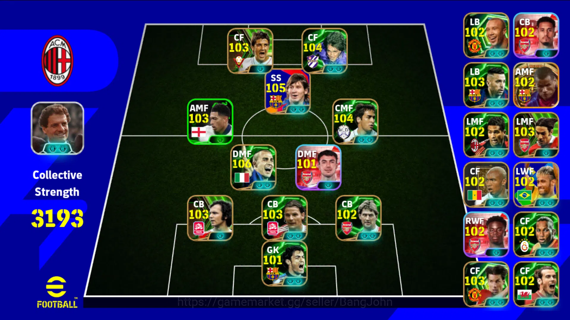 eFootball Accounts Messi Pack Barca , Neymar Pack Brazil , Jordi alba image 1