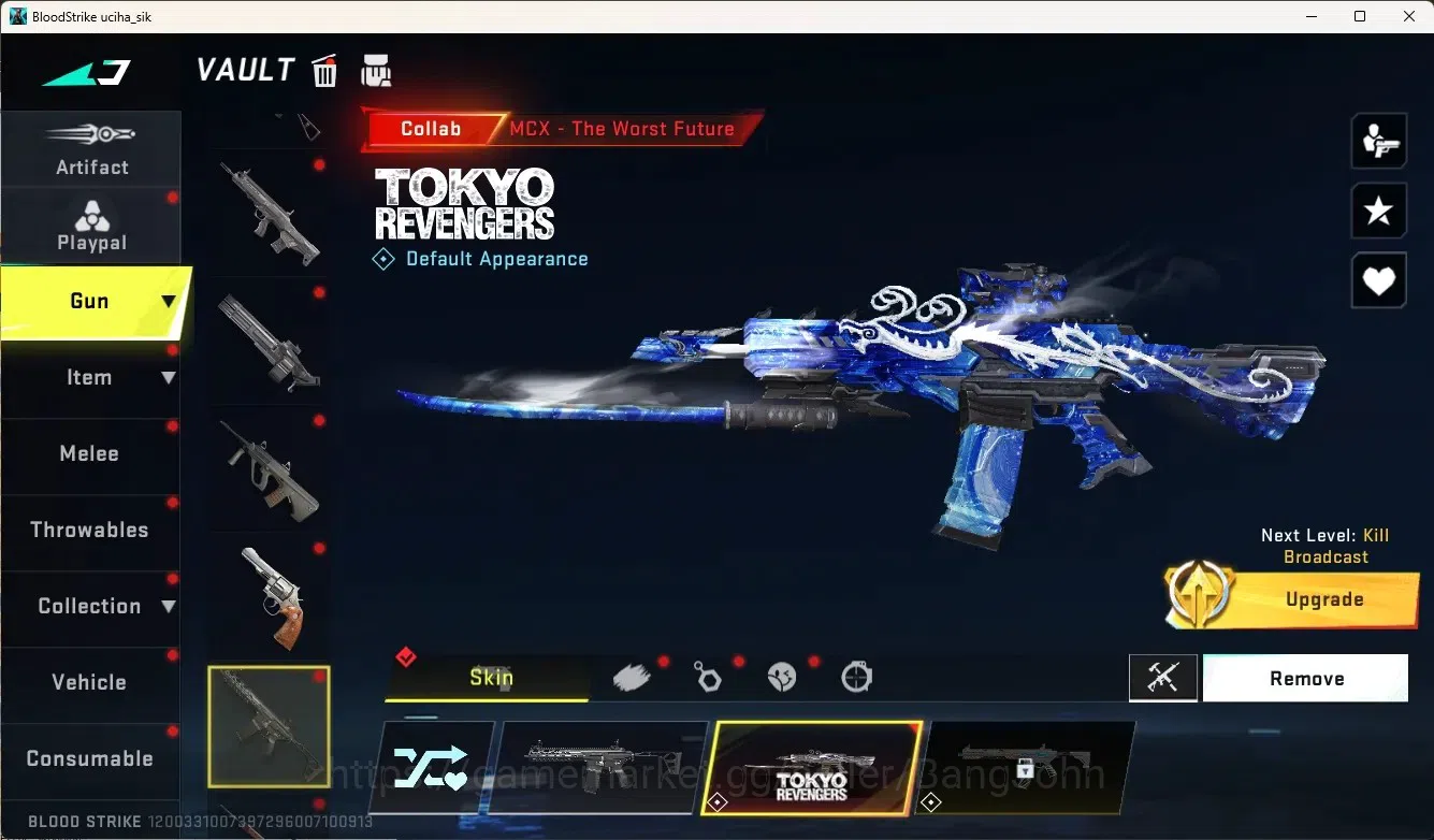 Blood Strike Accounts Collab Skin ASIA|Eternal Gun:Desert|5 Collab Gun [TR&7DS]|3 Limited Gun|1 Ultra Gun|5 Legend Gun|Ultra 10