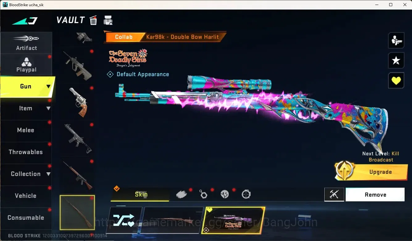 Blood Strike Accounts Collab Skin ASIA|Eternal Gun:Desert|5 Collab Gun [TR&7DS]|3 Limited Gun|1 Ultra Gun|5 Legend Gun|Ultra 11