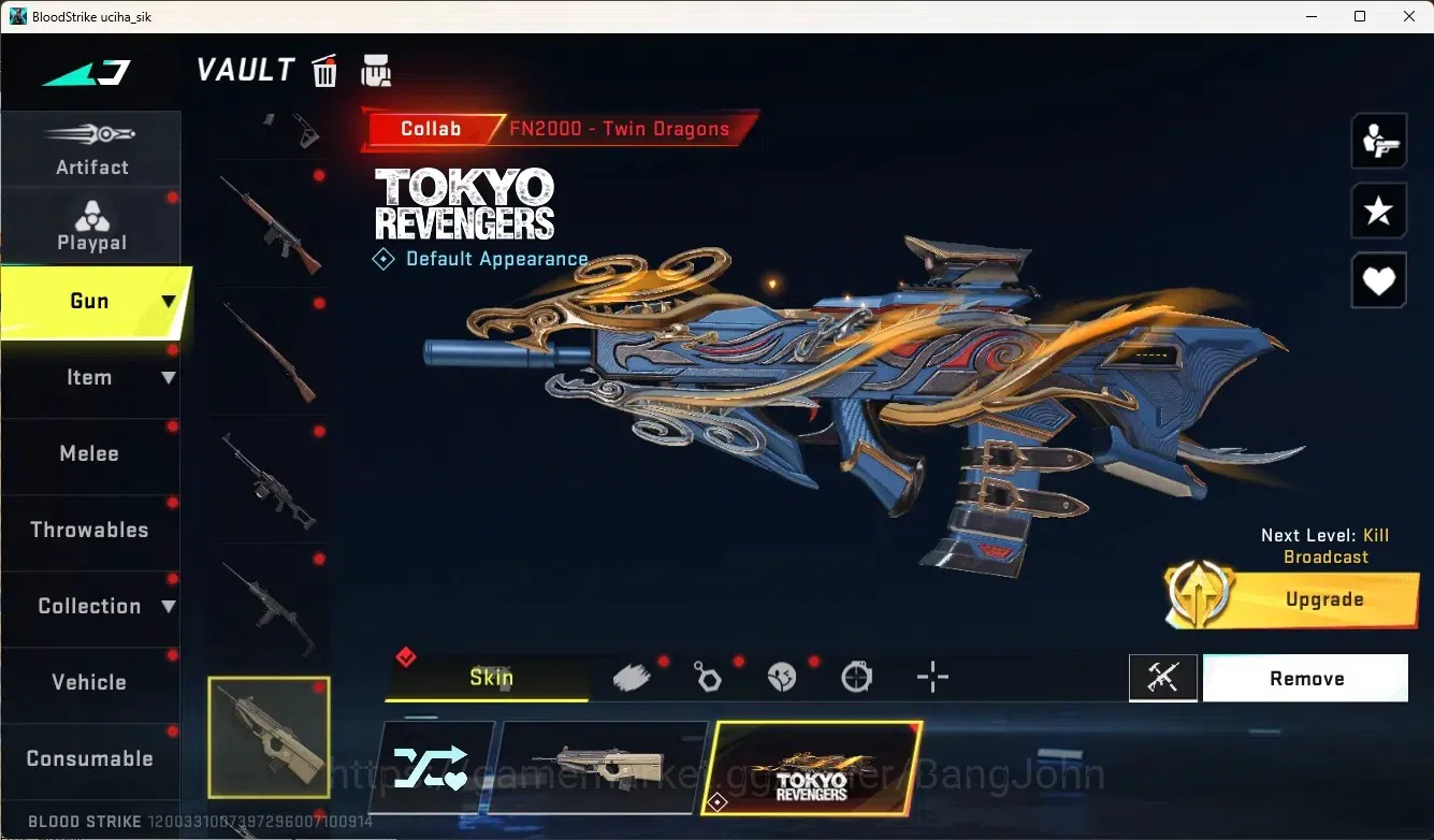 Blood Strike Accounts Collab Skin ASIA|Eternal Gun:Desert|5 Collab Gun [TR&7DS]|3 Limited Gun|1 Ultra Gun|5 Legend Gun|Ultra 13