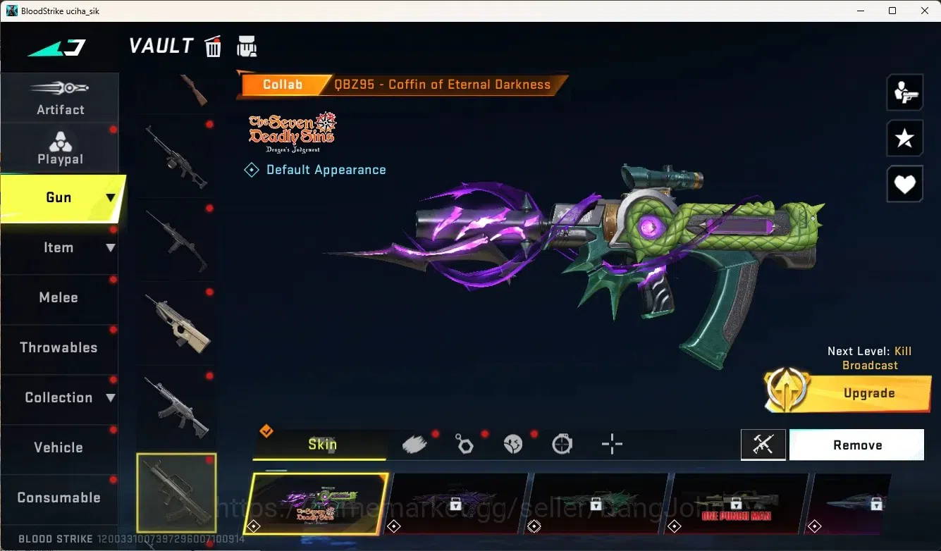 Blood Strike Accounts Collab Skin ASIA|Eternal Gun:Desert|5 Collab Gun [TR&7DS]|3 Limited Gun|1 Ultra Gun|5 Legend Gun|Ultra 14