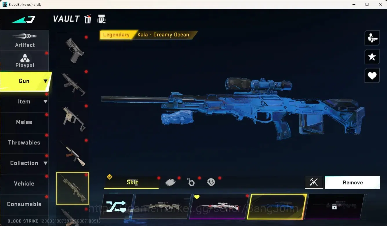 Blood Strike Accounts Collab Skin ASIA|Eternal Gun:Desert|5 Collab Gun [TR&7DS]|3 Limited Gun|1 Ultra Gun|5 Legend Gun|Ultra 5