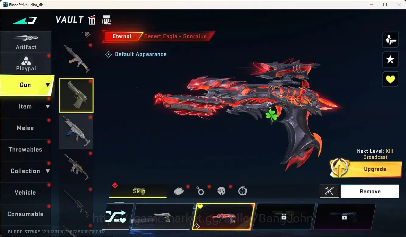 Blood Strike Accounts Collab Skin ASIA|Eternal Gun:Desert|5 Collab Gun [TR&7DS]|3 Limited Gun|1 Ultra Gun|5 Legend Gun|Ultra 6