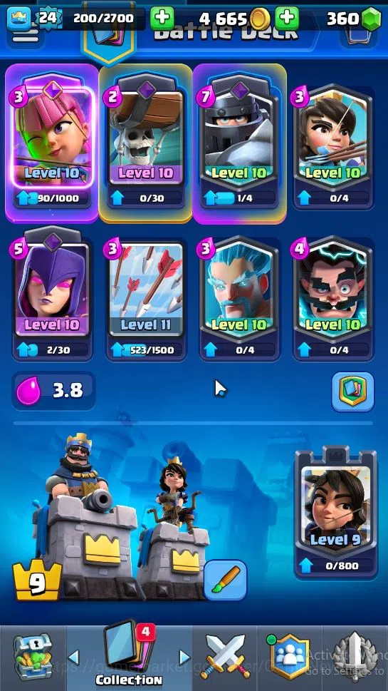 Clash Royale Accounts Lv 24|Trophy 4343|KTL 9|Limited Skin|Card 81|1 Her image 4