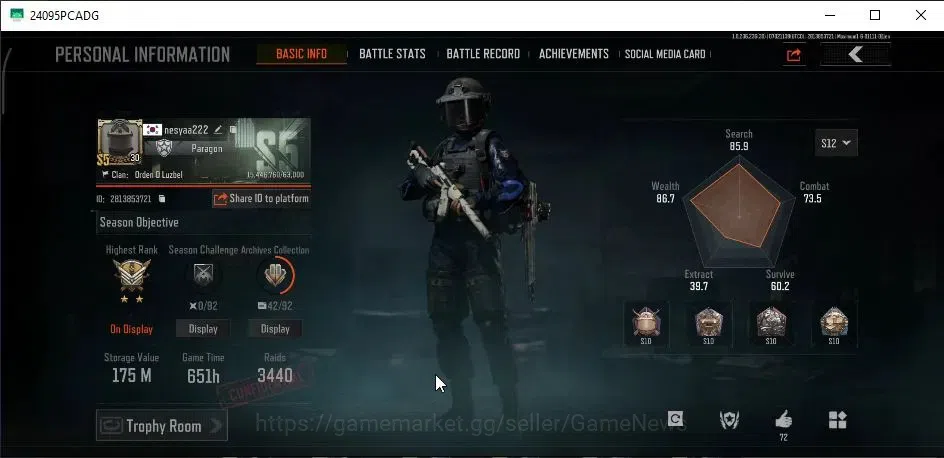Arena Breakout Accounts High Value MOBILE|Lvl 30|SV 175M|CV 92,9M |1 SD + 4 Utopia|Sapper Shovel|Koi LR-AR2|11 Set skin|CN 2