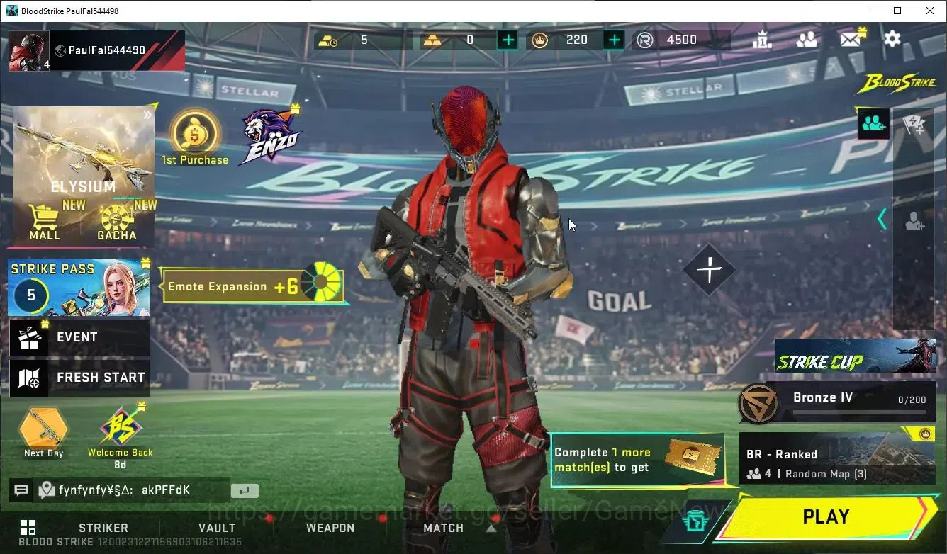 Blood Strike Accounts ASIA|Bronze IV Rank | Collab Gun MCX-EVA-00 | 15 S image 1