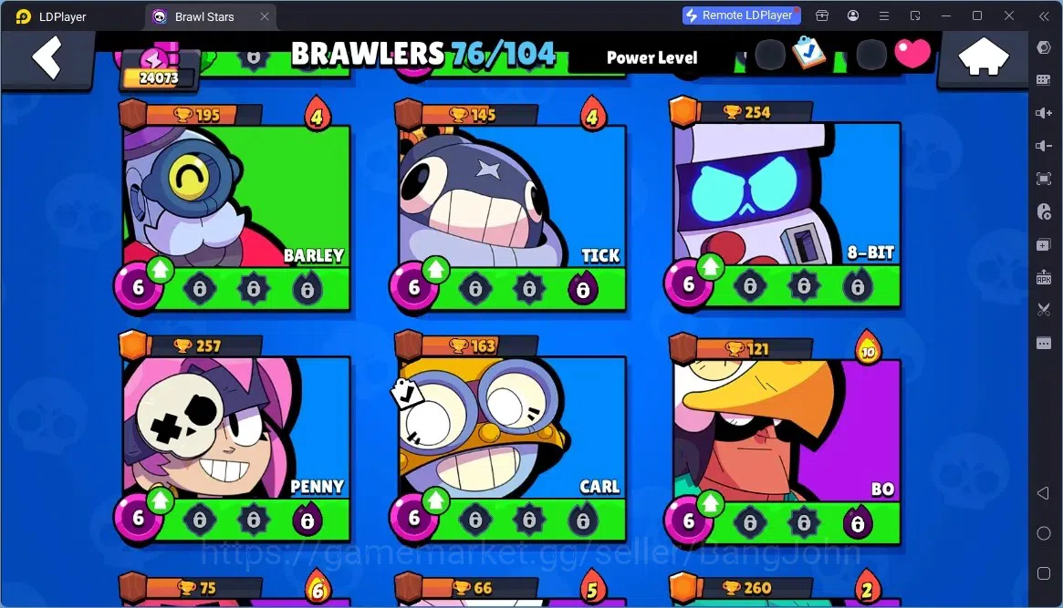 Brawl Stars Accounts Global | 24073 | 76 Brawler |5 Max Hypercharge(Shelly,ElPrimo,Dynamike,EMZ)|17519 Bling+298Gems 11