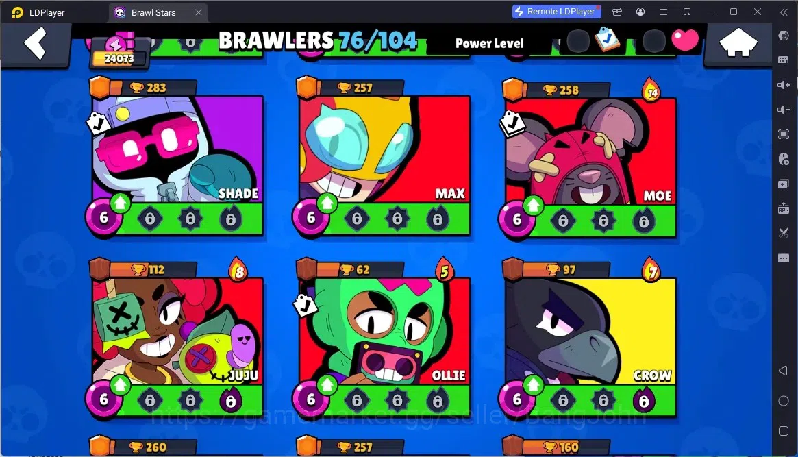 Brawl Stars Accounts Global | 24073 | 76 Brawler |5 Max Hypercharge(Shelly,ElPrimo,Dynamike,EMZ)|17519 Bling+298Gems 13