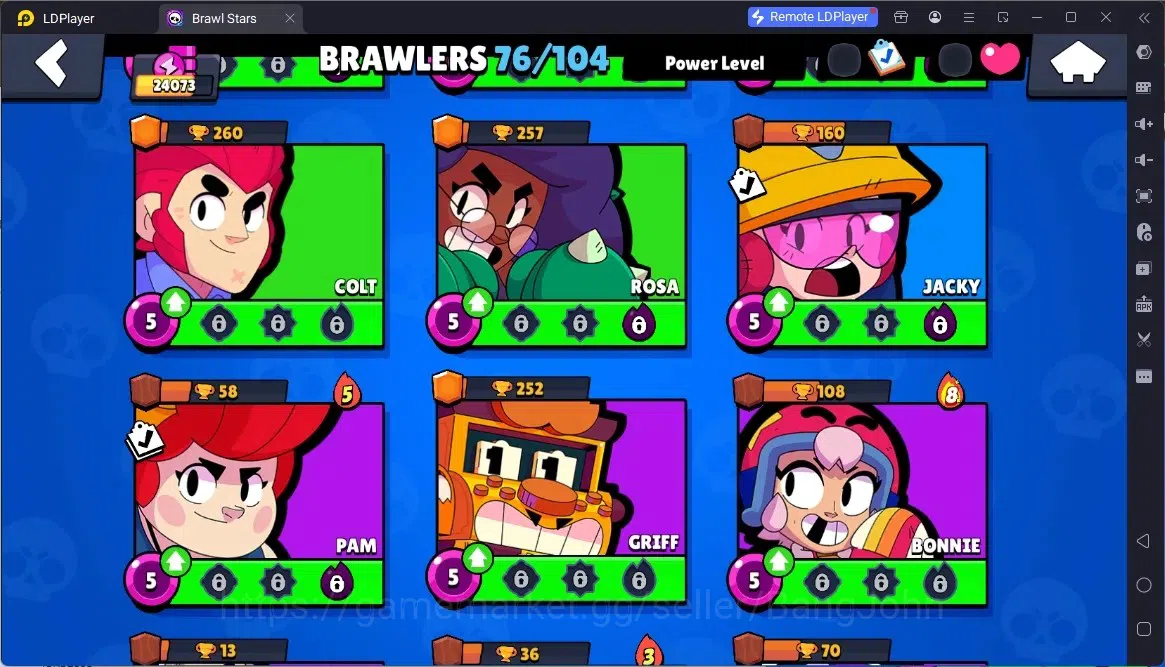 Brawl Stars Accounts Global | 24073 | 76 Brawler |5 Max Hypercharge(Shelly,ElPrimo,Dynamike,EMZ)|17519 Bling+298Gems 14
