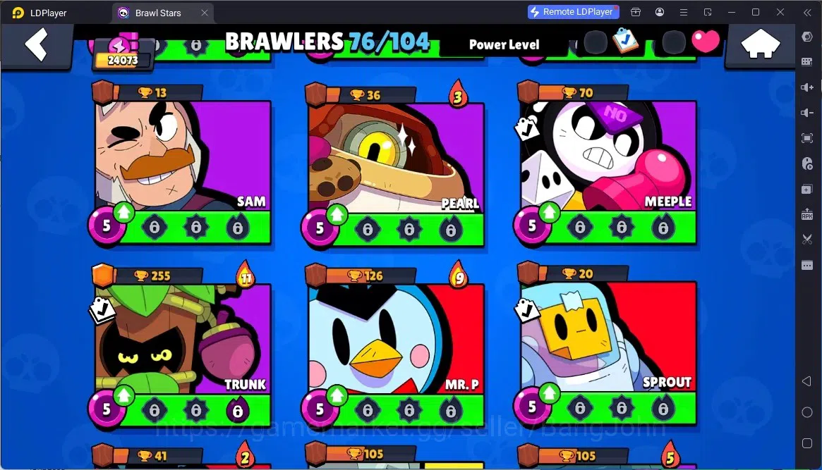 Brawl Stars Accounts Global | 24073 | 76 Brawler |5 Max Hypercharge(Shelly,ElPrimo,Dynamike,EMZ)|17519 Bling+298Gems 15