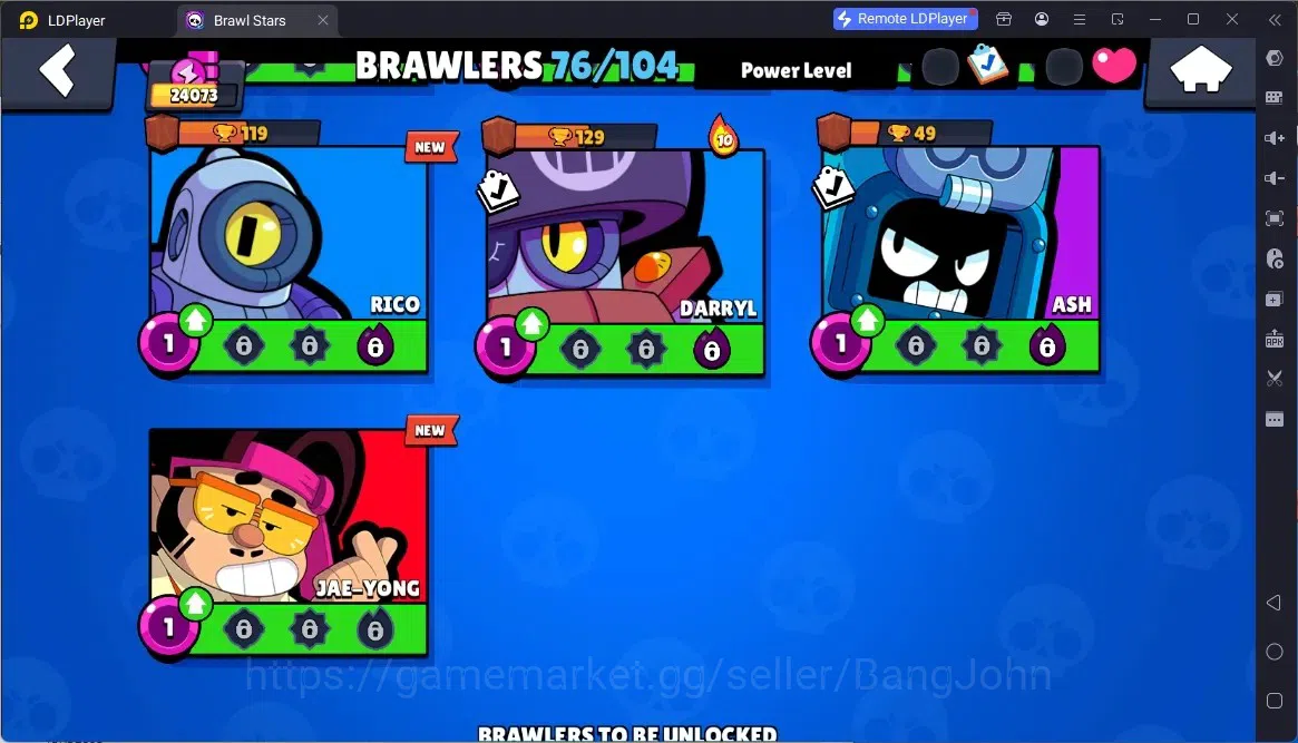 Brawl Stars Accounts Global | 24073 | 76 Brawler |5 Max Hypercharge(Shelly,ElPrimo,Dynamike,EMZ)|17519 Bling+298Gems 17