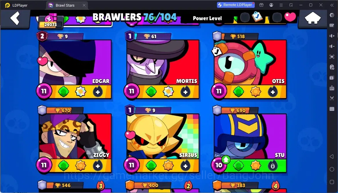 Brawl Stars Accounts Global | 24073 | 76 Brawler |5 Max Hypercharge(Shelly,ElPrimo,Dynamike,EMZ)|17519 Bling+298Gems 6
