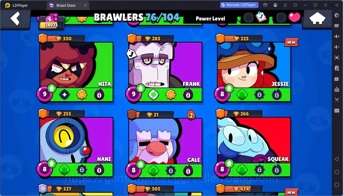 Brawl Stars Accounts Global | 24073 | 76 Brawler |5 Max Hypercharge(Shelly,ElPrimo,Dynamike,EMZ)|17519 Bling+298Gems 8