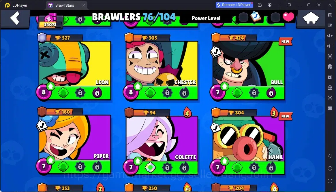 Brawl Stars Accounts Global | 24073 | 76 Brawler |5 Max Hypercharge(Shelly,ElPrimo,Dynamike,EMZ)|17519 Bling+298Gems 9