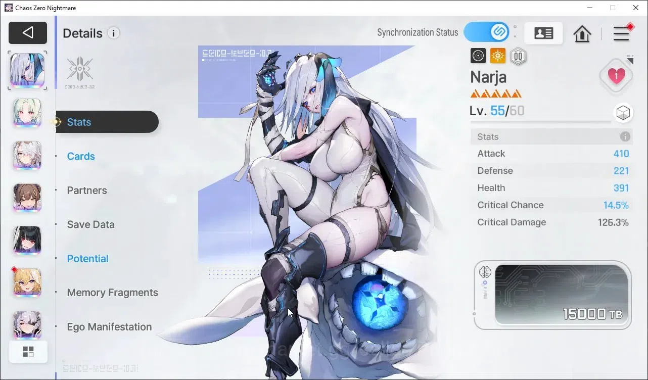 Chaos Zero Nightmare Accounts Asia Lv53 | 8 SSR | Narja, Heidemarie EM1, Nine, M image 5